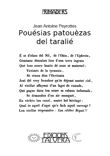Pouézias patouèzas del taralié